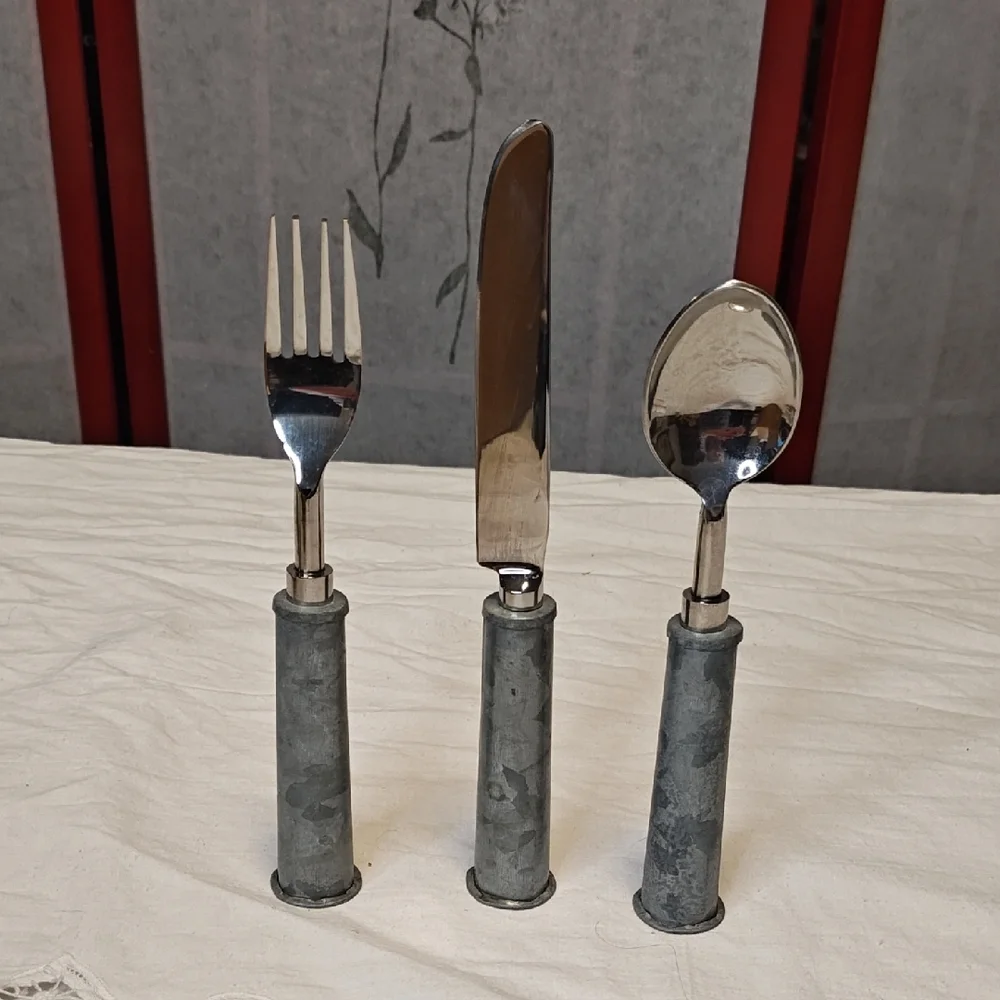 📦 Saro Lifestyle Galvanized Iron Flatware Set - 5 Piece